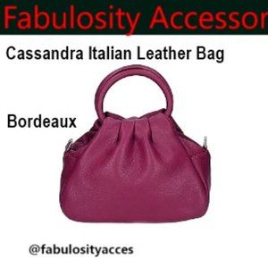 Adorable Red Crossbody Bag Italian Leather with Crossbody Strap